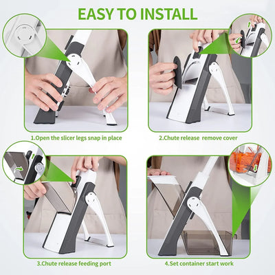 4-in-1 Manual Vegetable Chopper | Cut Vegetables in Seconds